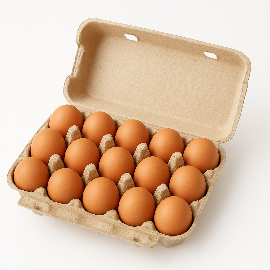 Organic chicken eggs-15pcs (Brown)