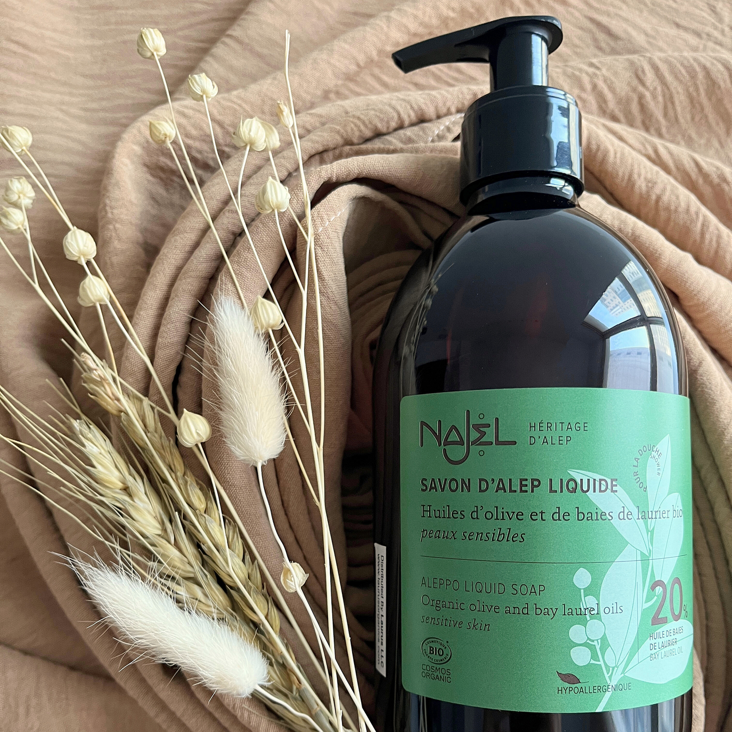 Najel Organic Aleppo Liquid Soap Organic Olive & BLO 20%