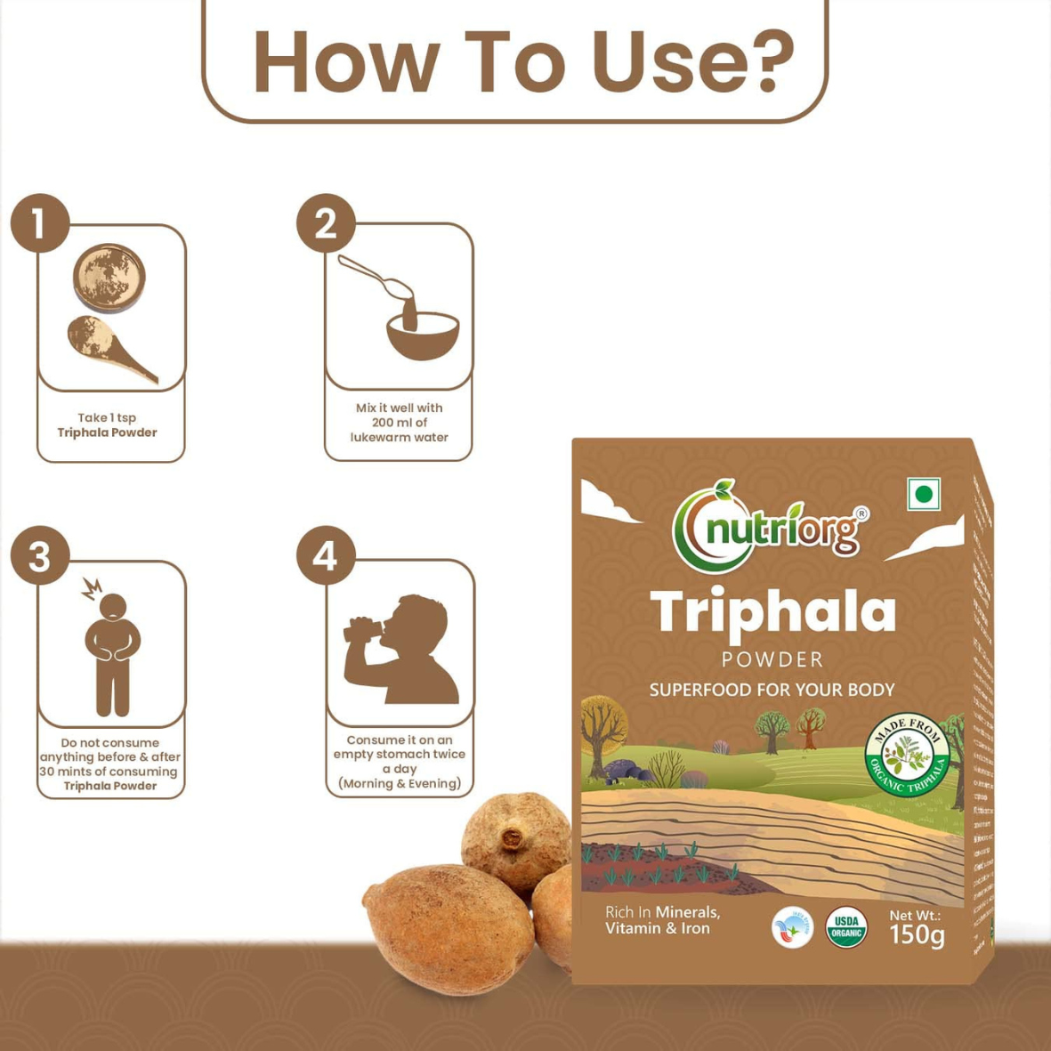 Nutriorg Triphala Powder 150g