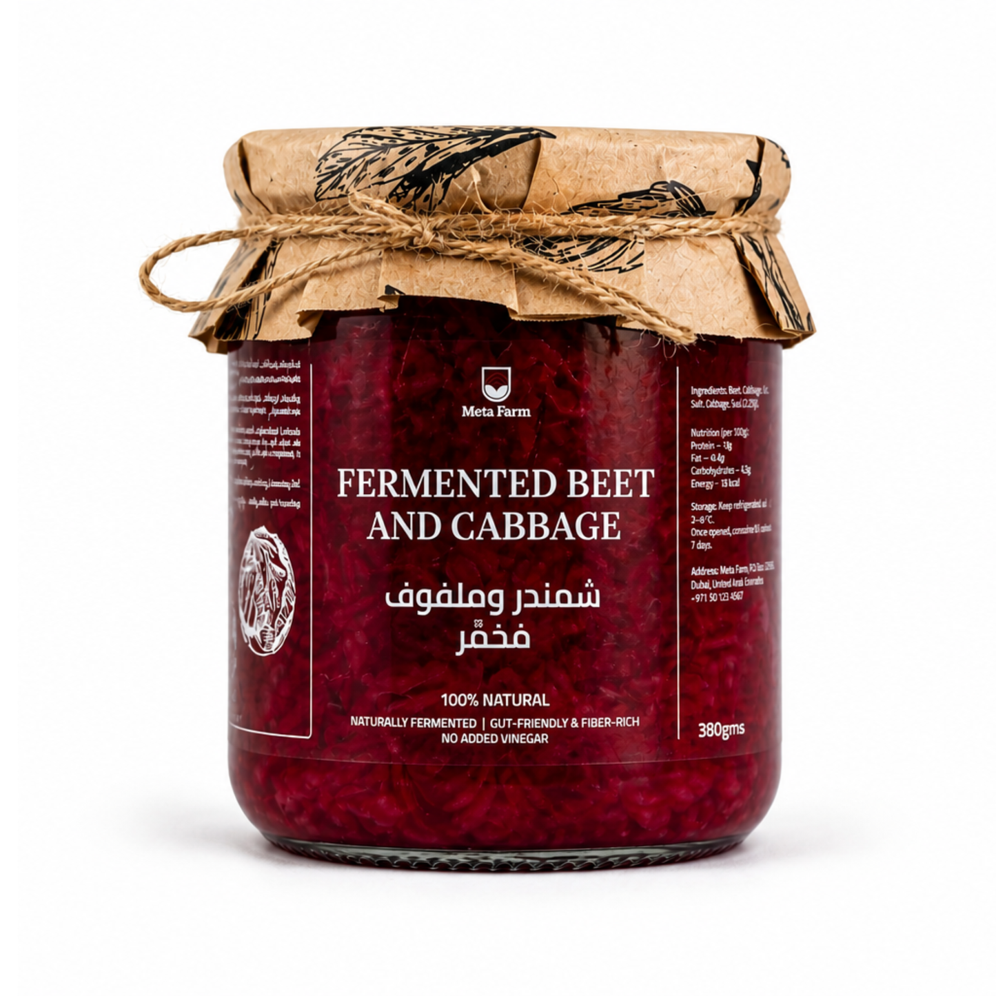 Fermented cabbage with beetroot 380g