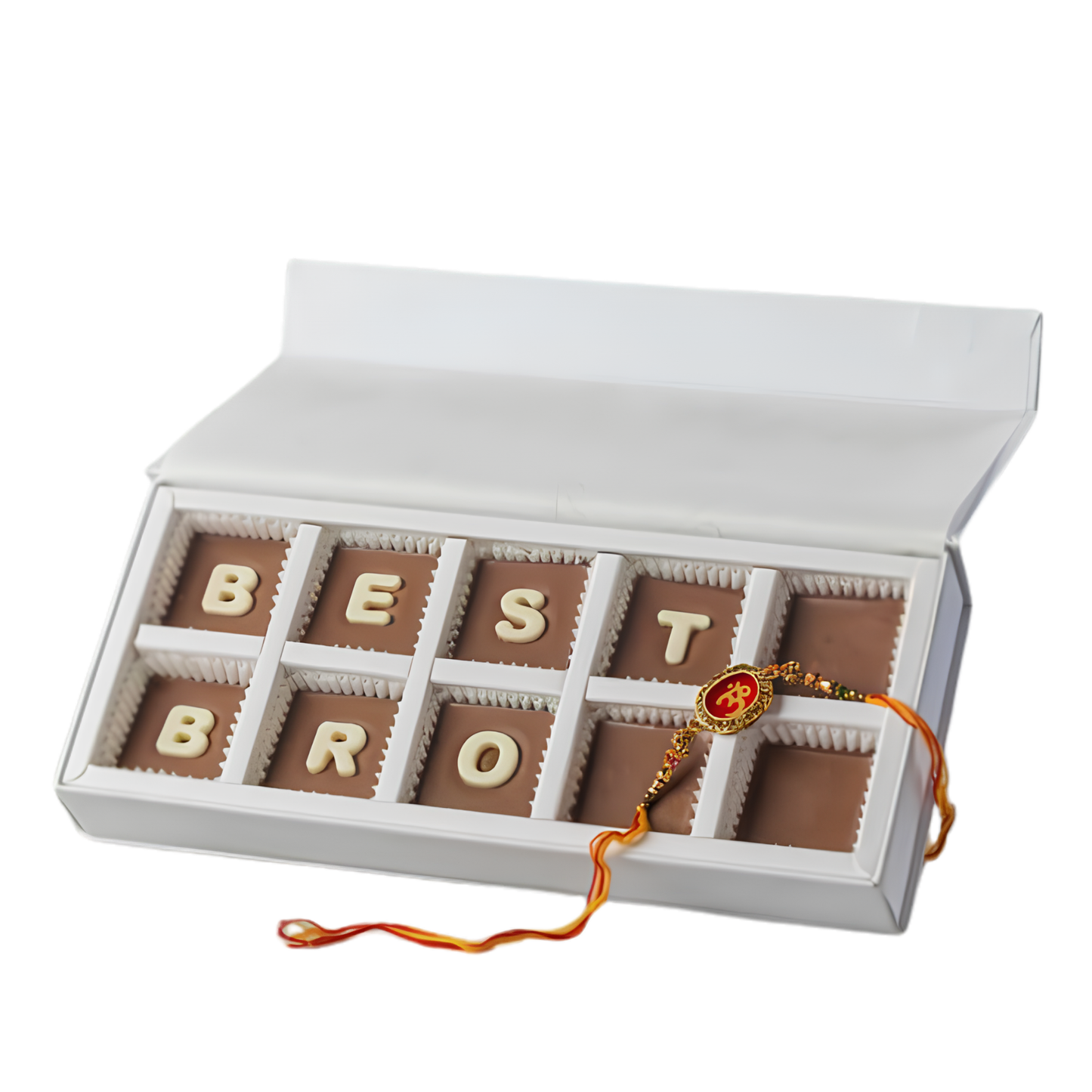 Best Bro Chocolate 10pcs with Rakhi by Agrinests