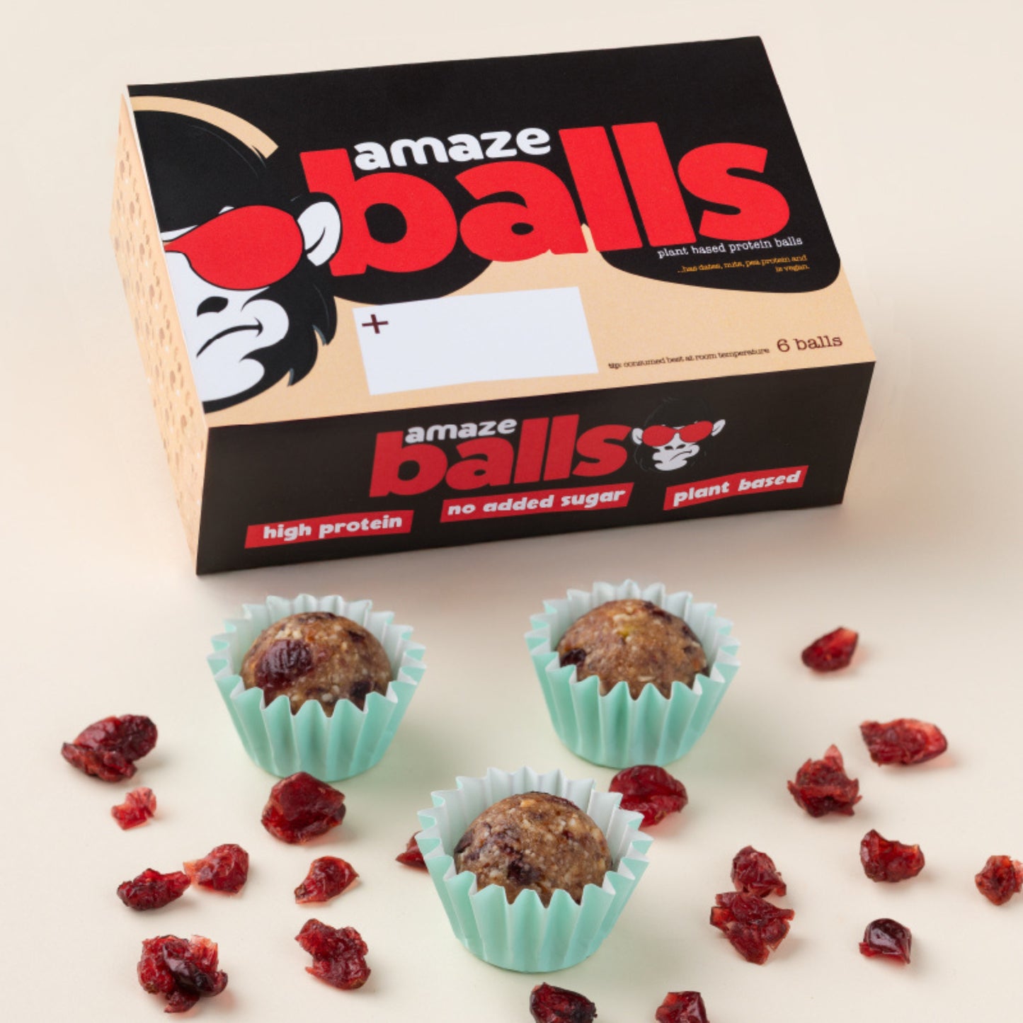 Organic Cranberry Balls Box of 6