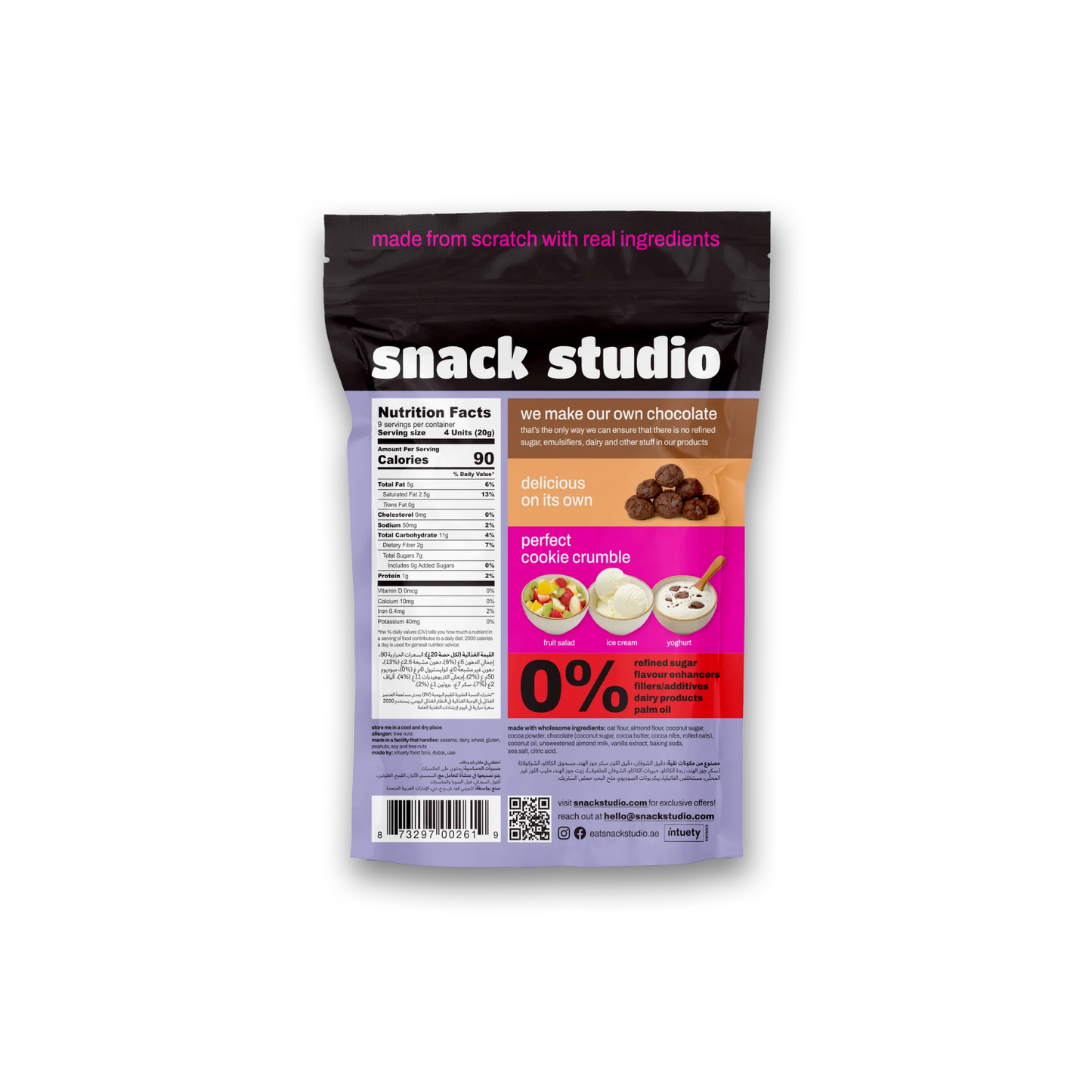 Snack Studio Double Choco-chip Cookie Drops 180g