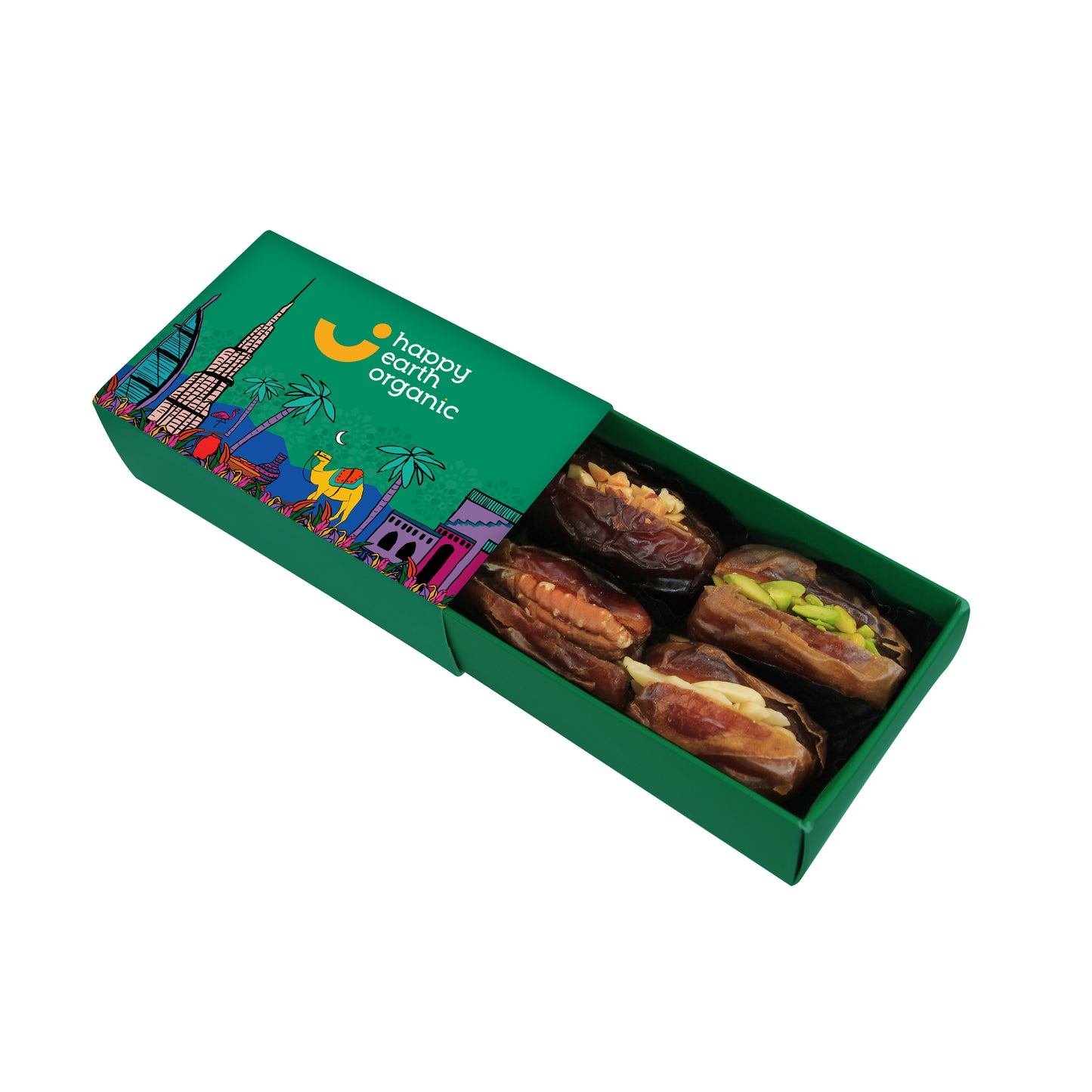 Organic Dubai Green Filled Dates-73g