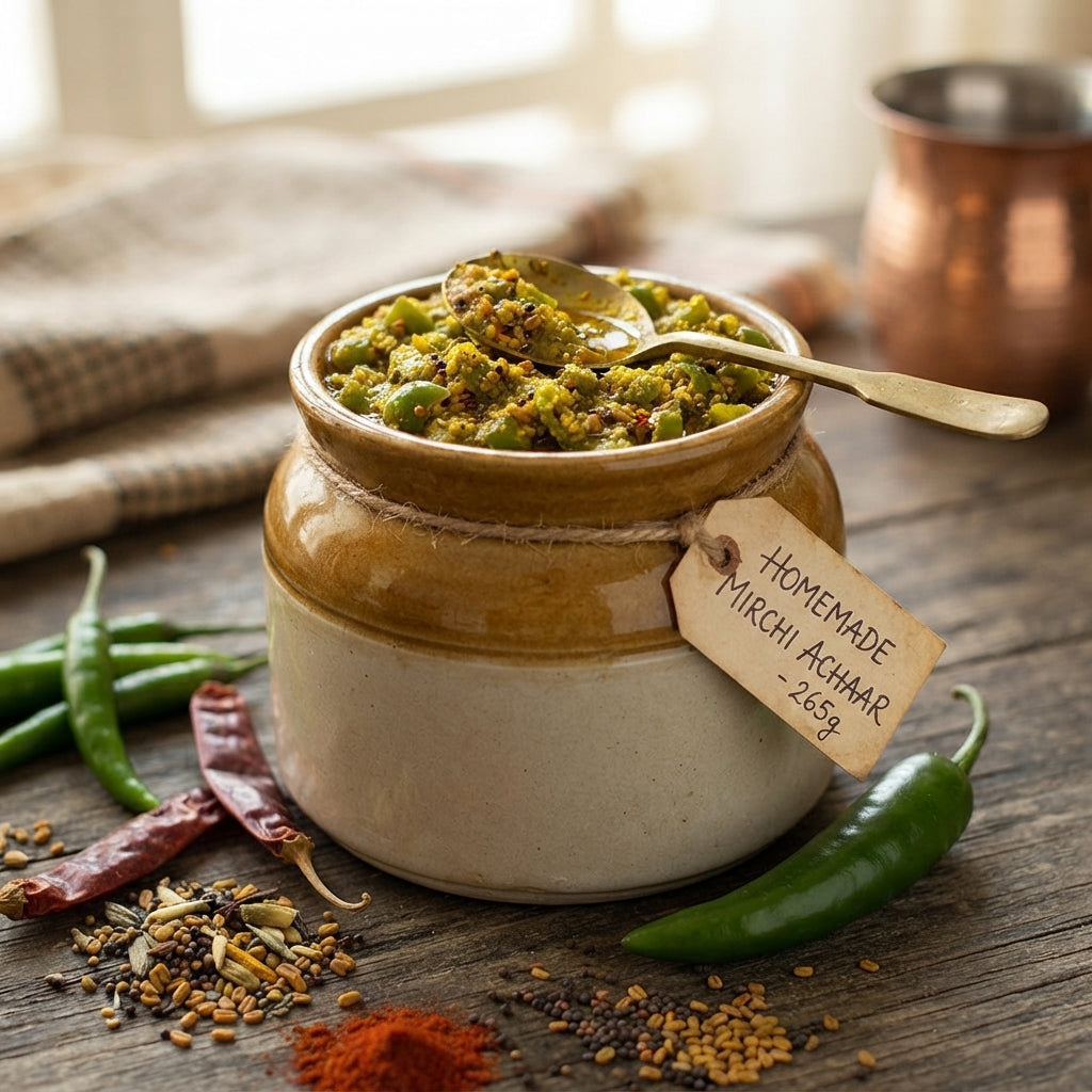 Homemade Mirchi Achaar ( chilly pickle) 265g