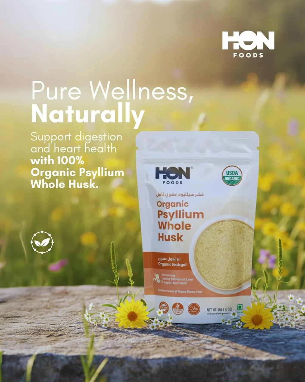 Organic Psyllium whole Husk 200g