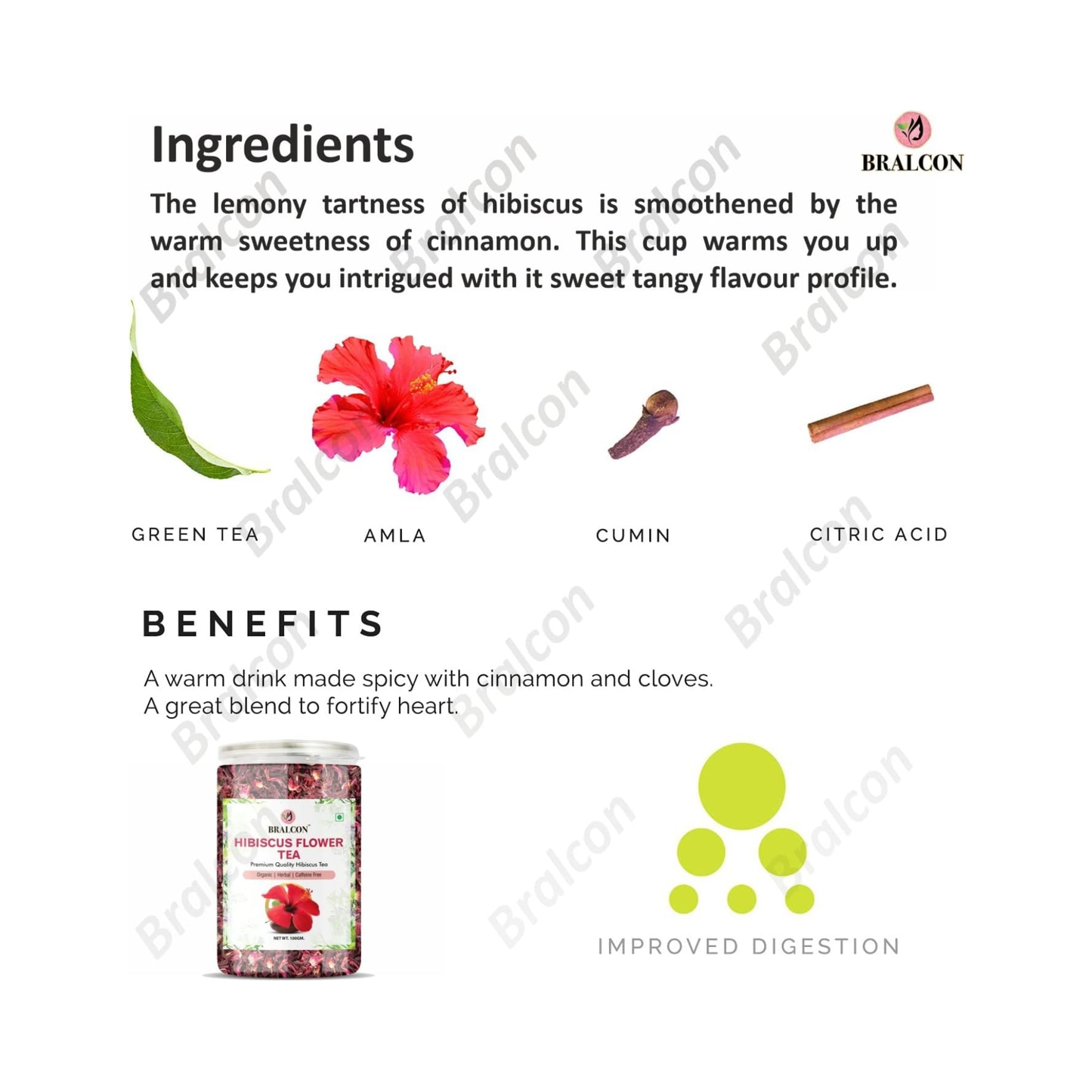 Bralcon Organic Hibiscus Flower Tea-100g