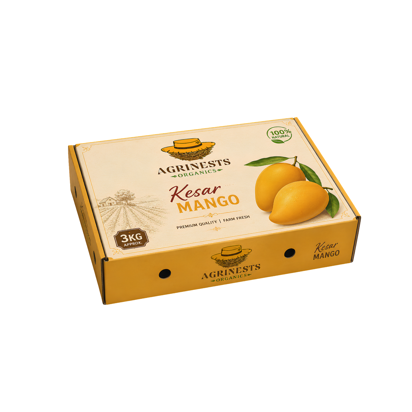Organic Kesar Mangoes 3kg(Approx)
