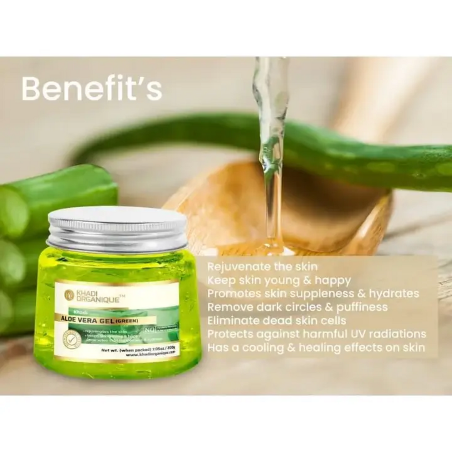 Khadi Organique Aloe Vera Gel (Green) 200g