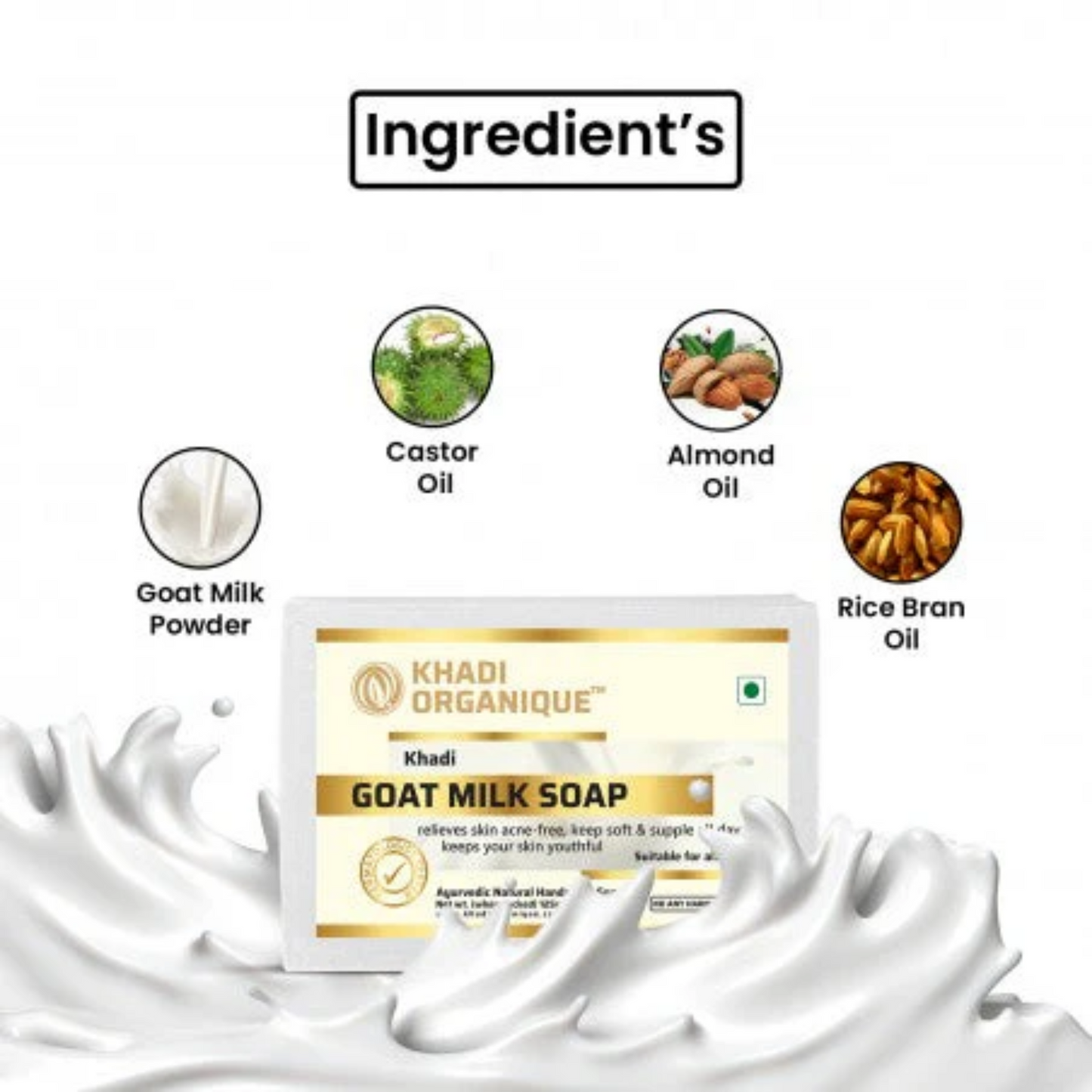 Khadi Organique Goat Milk Soap 125G