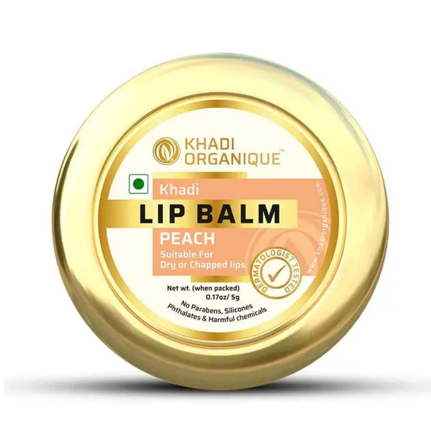 Khadi Organique Peach Lip Balm 5g.