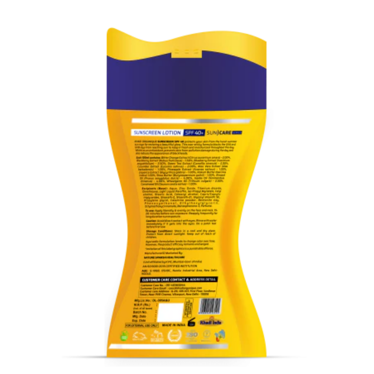 Khadi Organique Sunscreen ( SPF40) 100ml