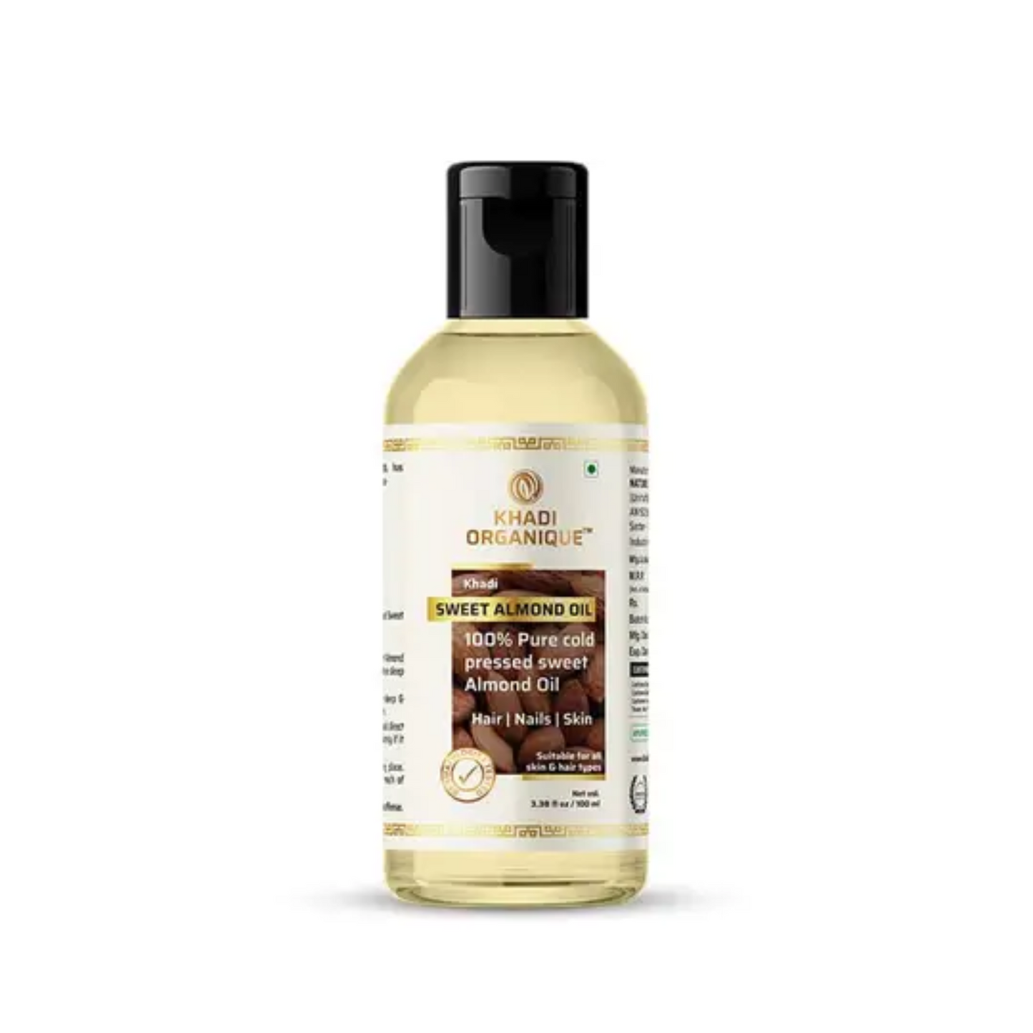 Khadi Organique Sweet almond oil (100% cold pressed ) 100ml