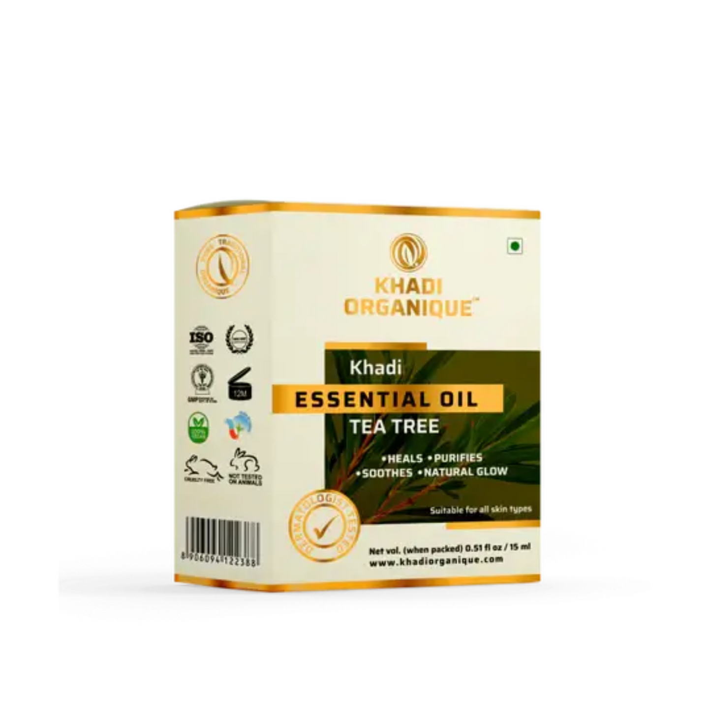 Khadi Organique Tea Tree Essential Oil 15ml