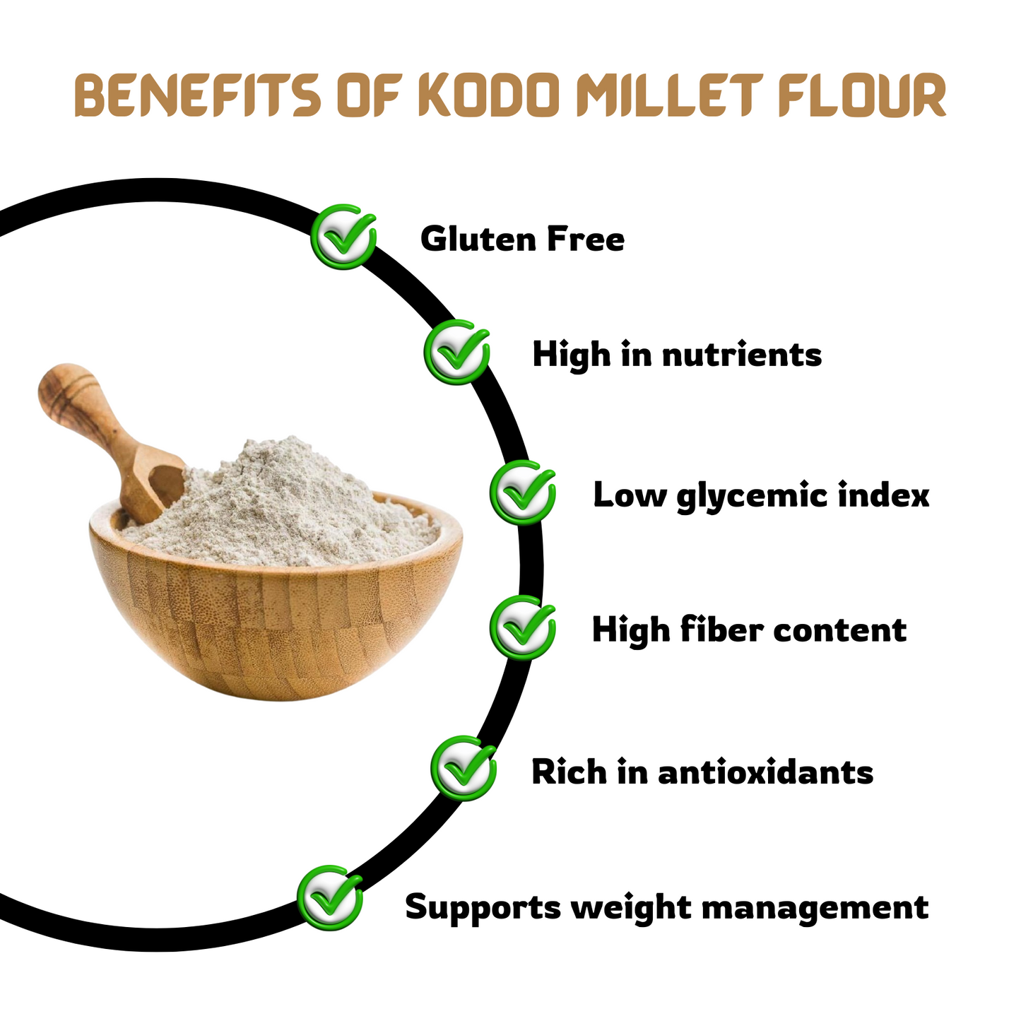 Organic Kodo Millet Flour 500gm