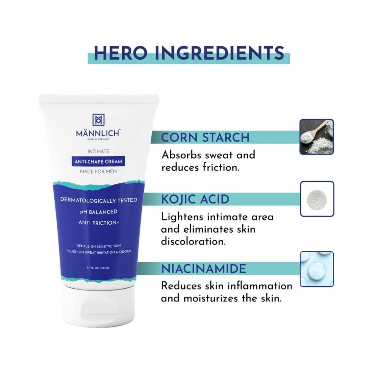 Mannlich Intimate Anti-Chafing Cream 50ml