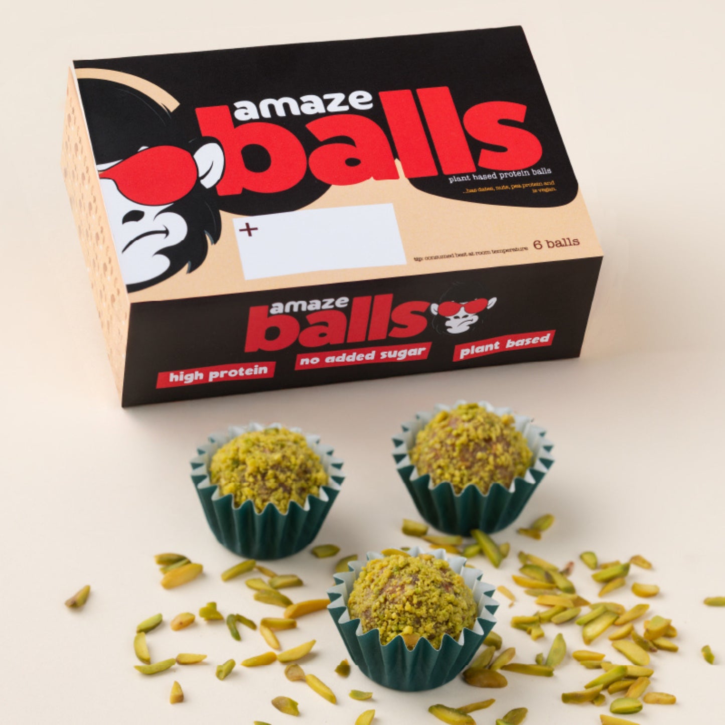 Organic Pitachio Balls Box of 6