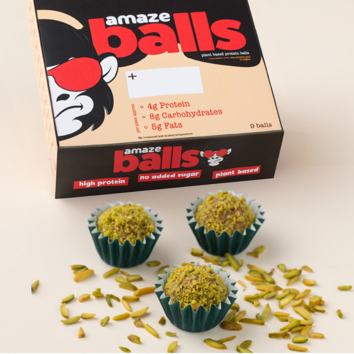 Organic Pitachio Balls Box of 9