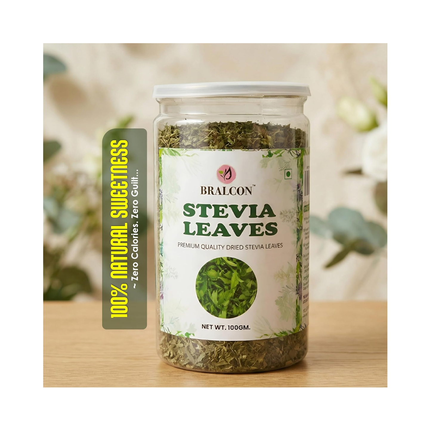 Bralcon Sugarfree Sweetener - 100% Pure Stevia Leaves Extract 100g