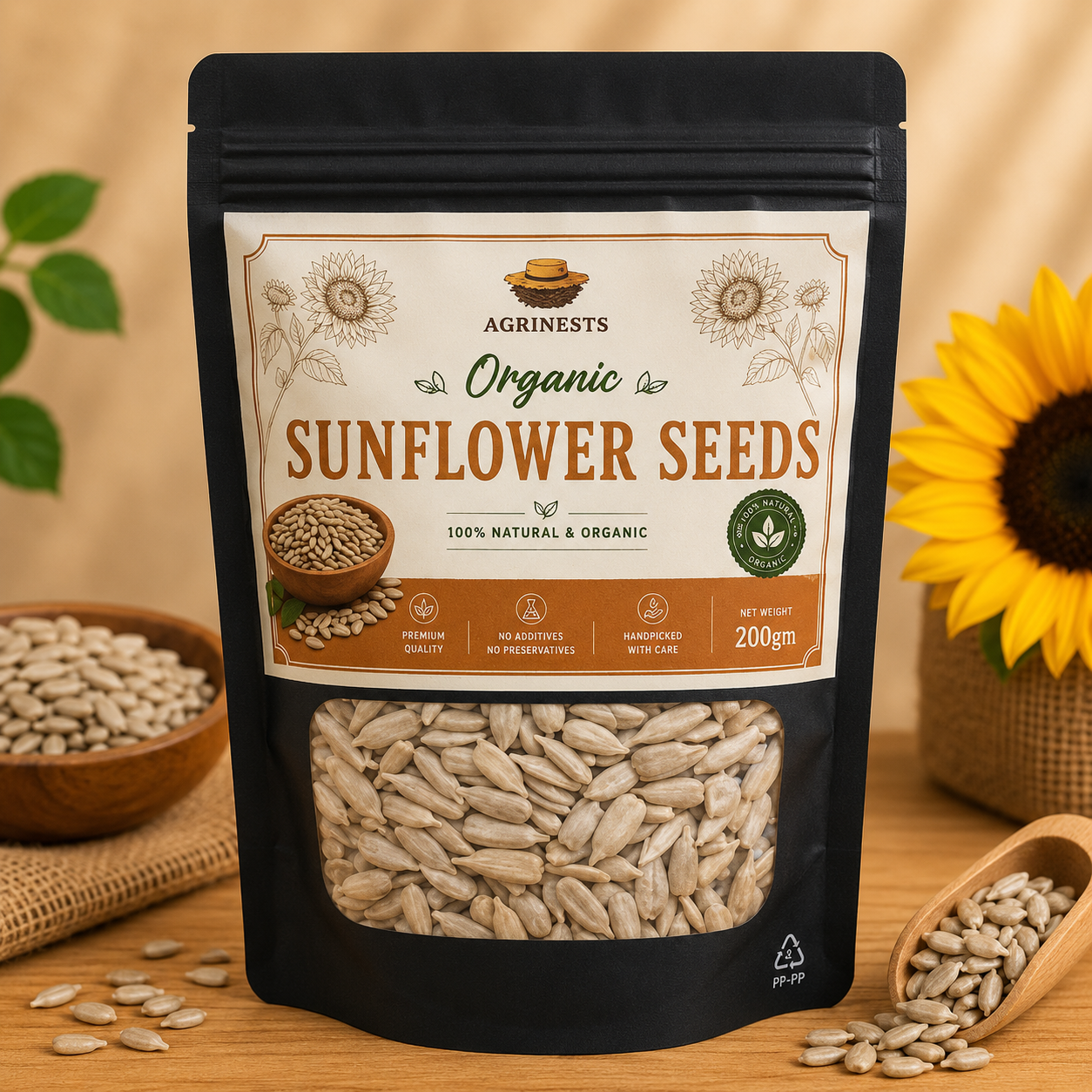 Organic Sunflower Seeds 250gm