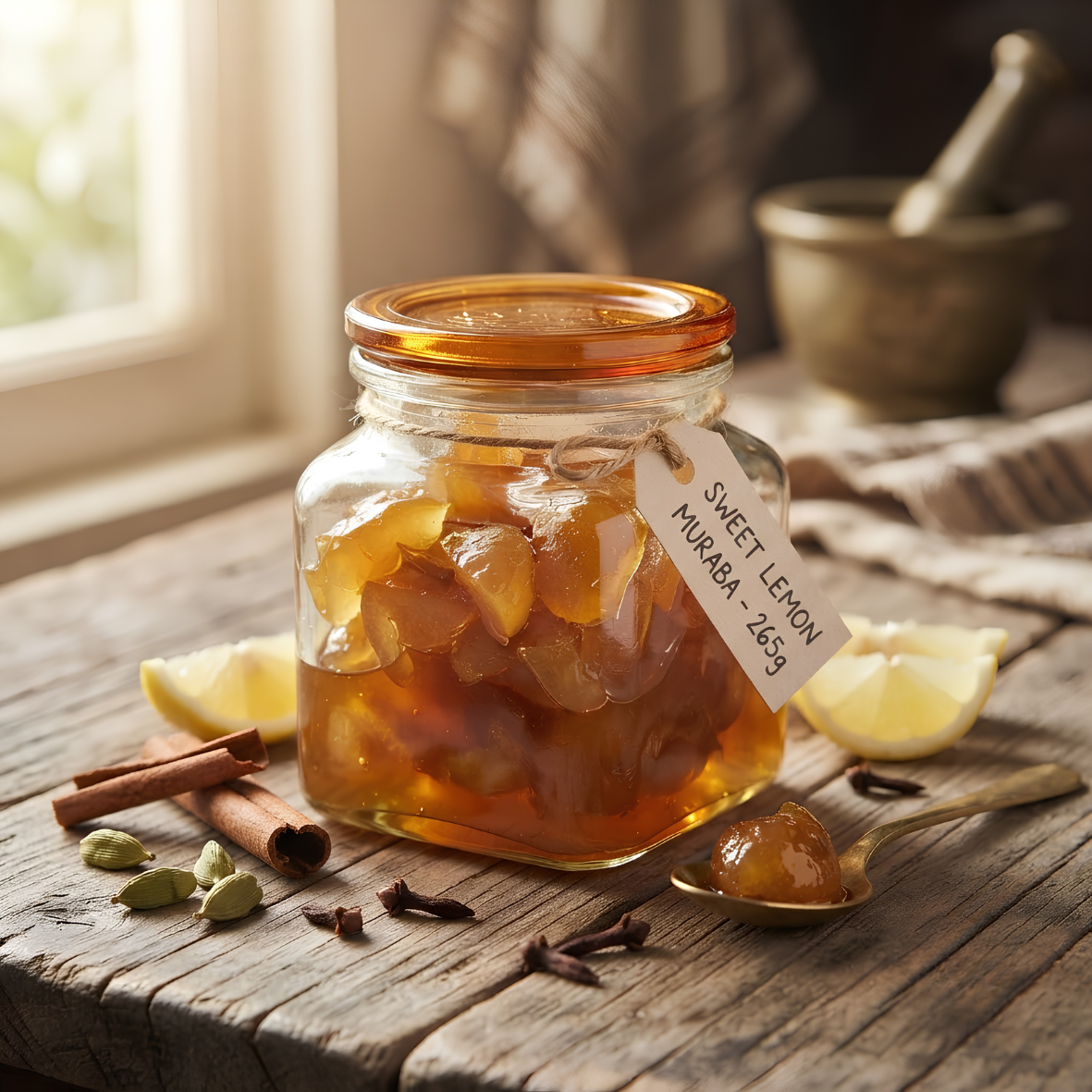 Homemade Sweet Lemon Pickle (Murabba) 265g