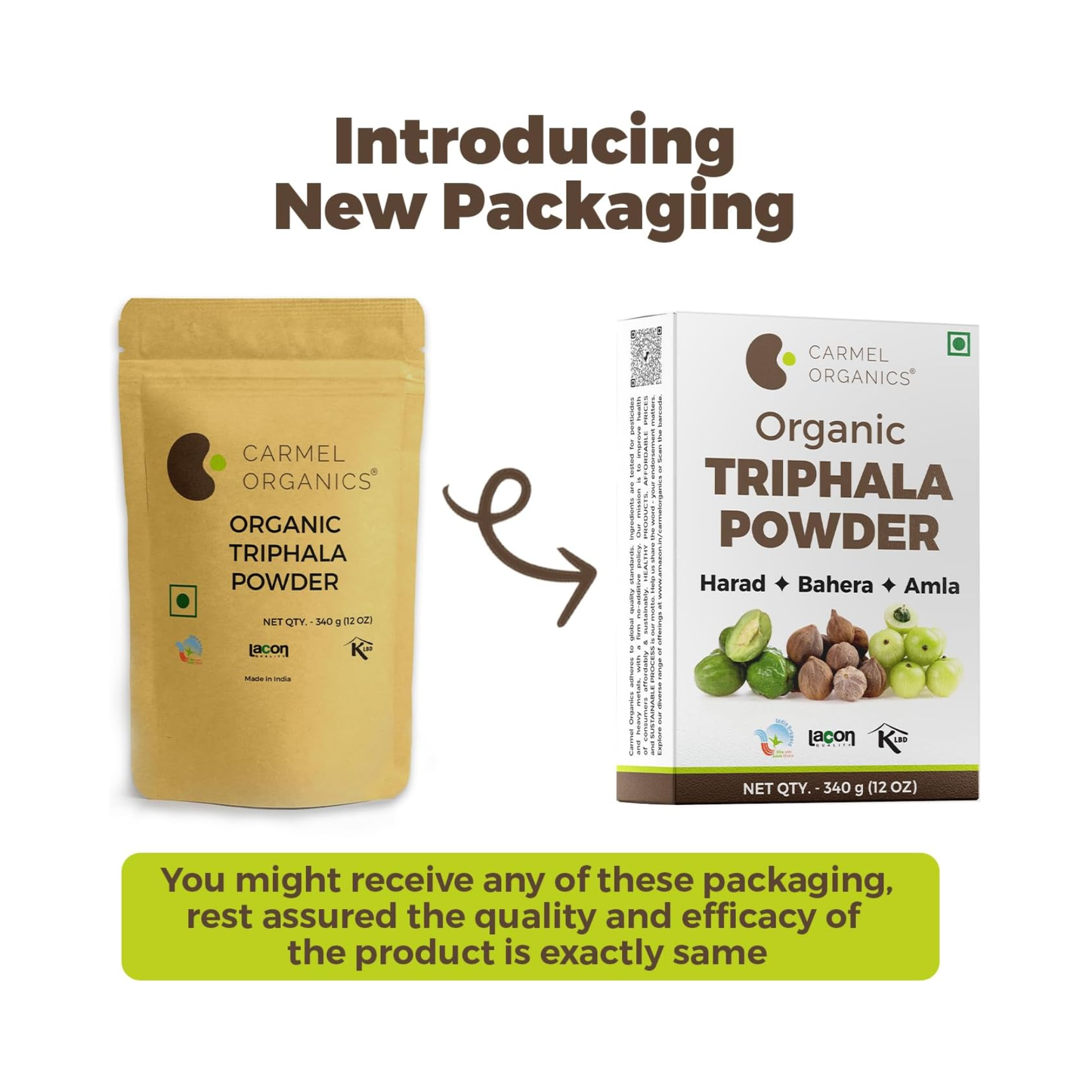 Carmel Organics Organic Triphala Powder 340g