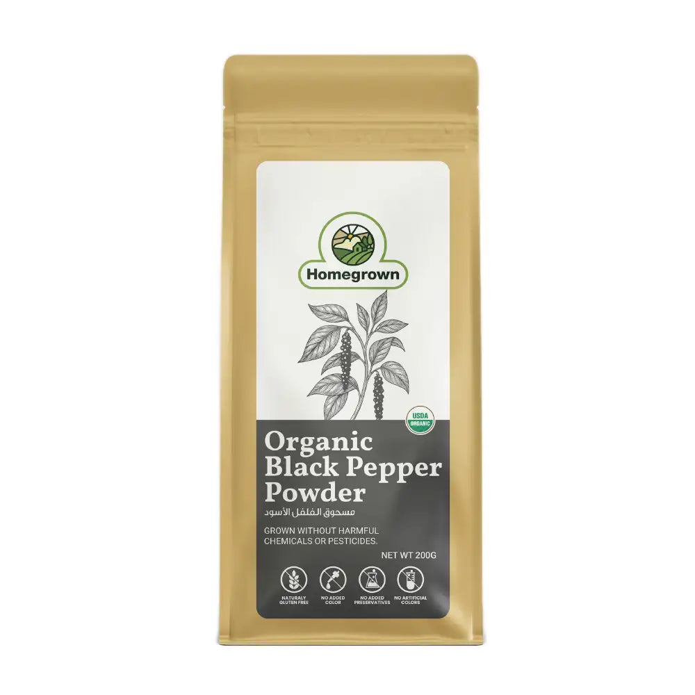 Homegrown Organic Black Pepper Powder 200g