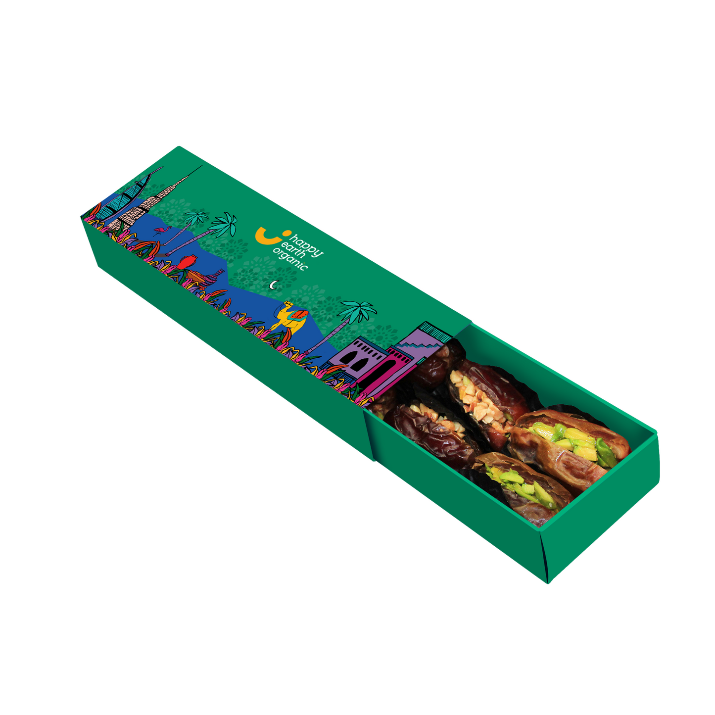 Organic Dubai Green Filled Dates-145g
