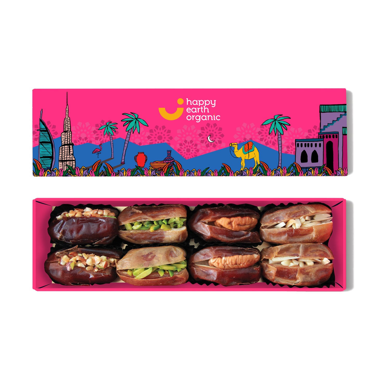 Organic Dubai Pink Filled Dates-145g
