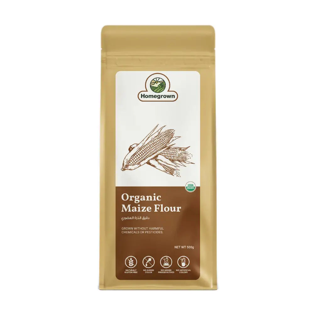 Homegrown Organic Maize Flour ( Corn Flour ) 500g