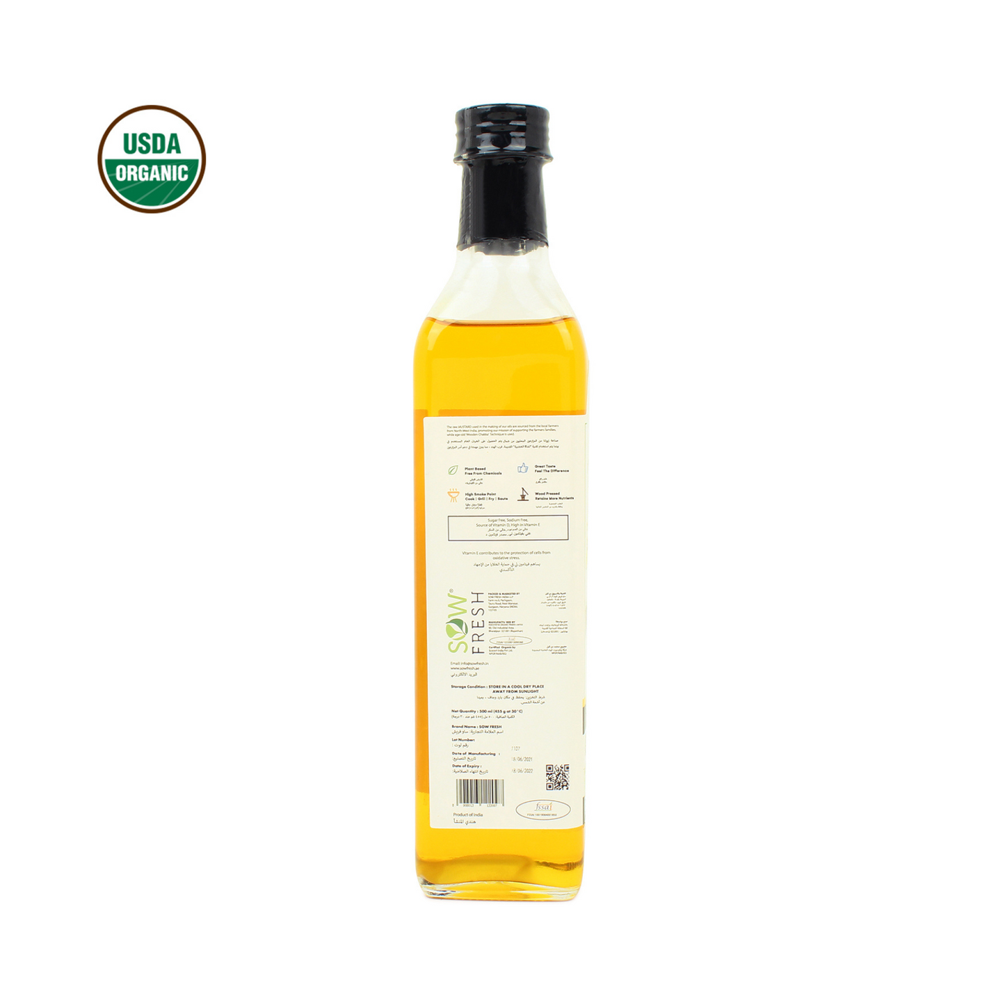 Sow Organic Mustard Oil 500ml