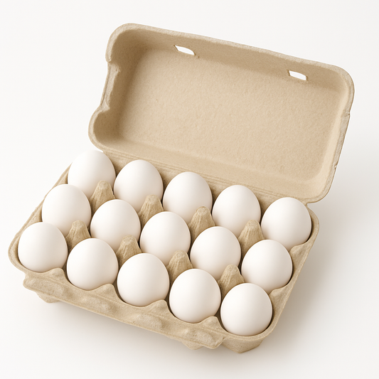 Organic white chicken eggs-15pcs (White)