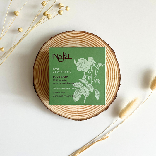 Najel Natural Aleppo Soap Organic Damascus Rose 100g