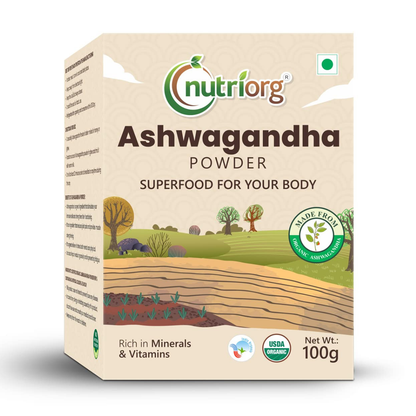 Nutriorg Certified Organic Ashwagandha Powder 100g