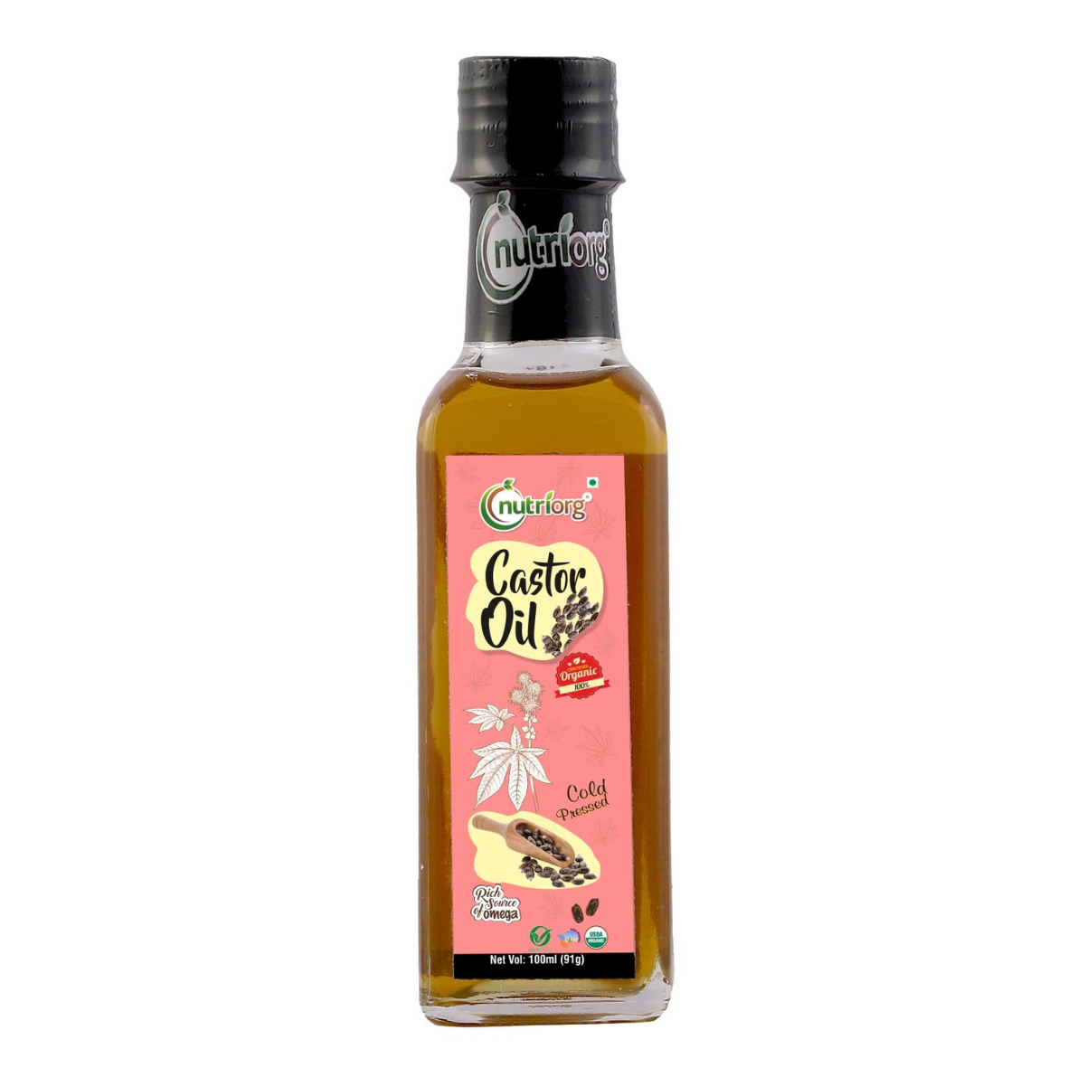 Nutriorg Certified Organic Castor Oil 100ml