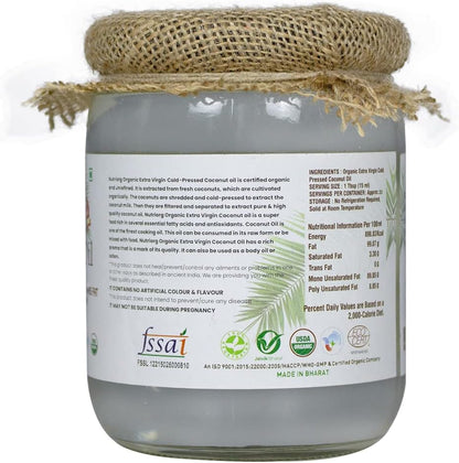 Nutriorg Certified Organic Extra Virgin Coconut Oil 500 ml