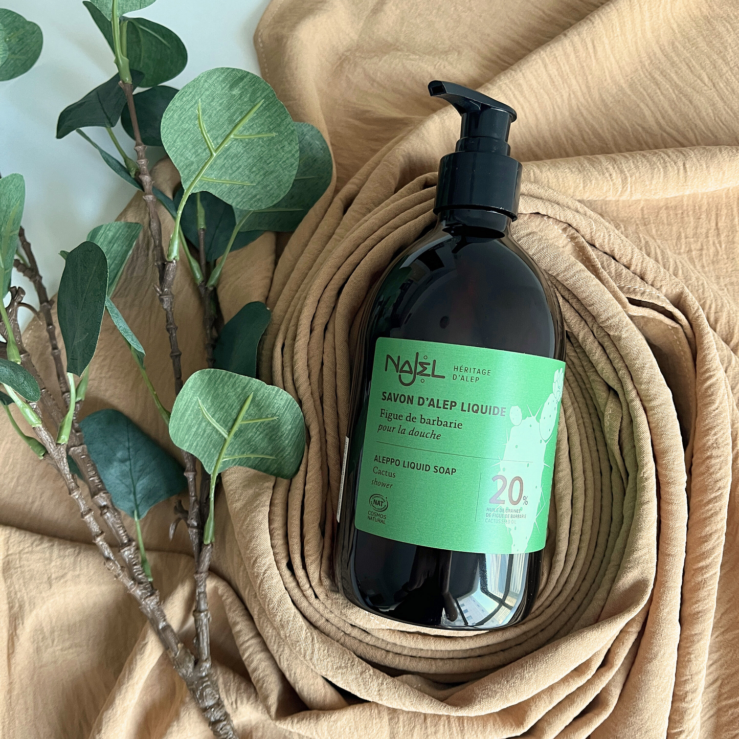 Aleppo Organic Liquid Soap Cactus Seeds Oil 20% 500ml