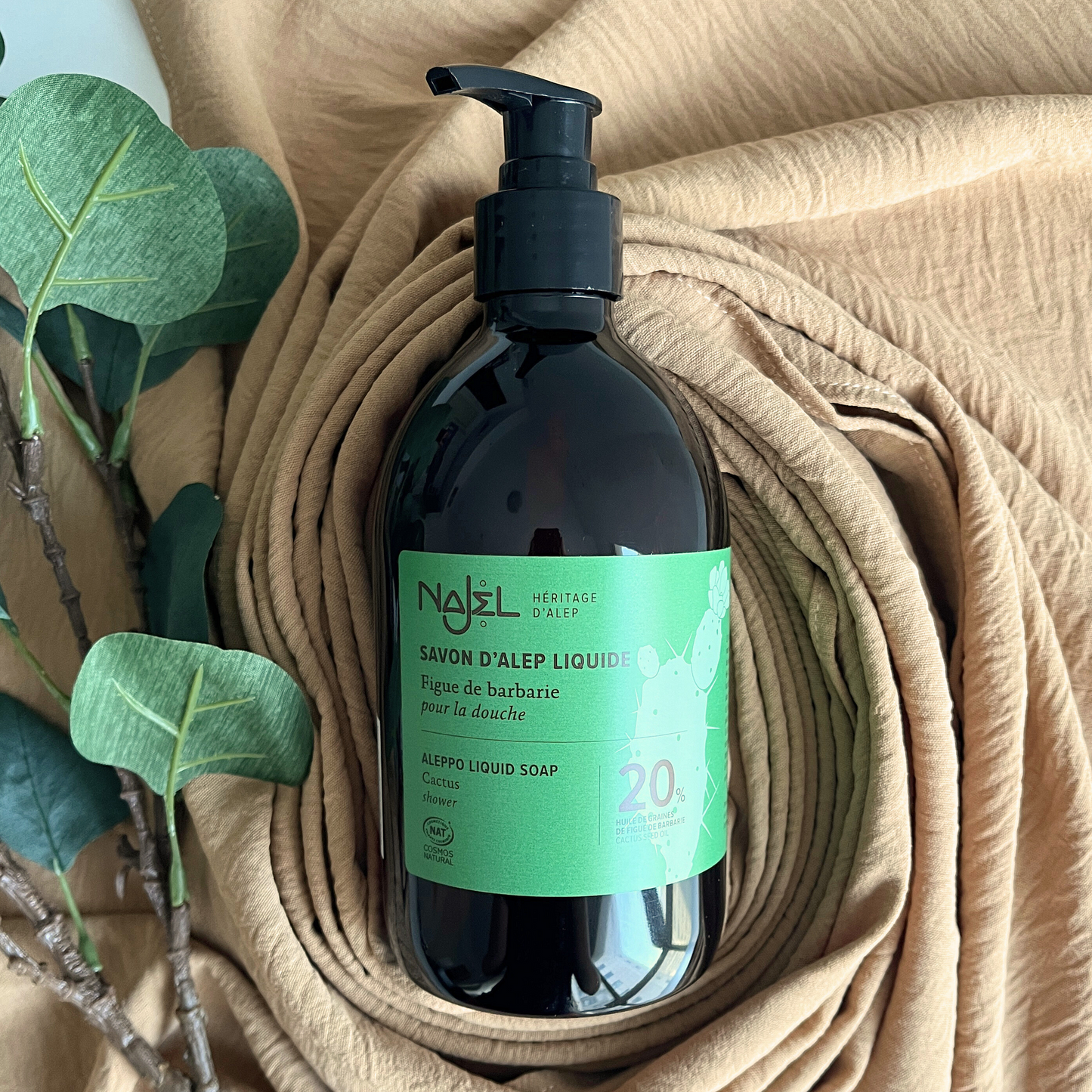 Aleppo Organic Liquid Soap Cactus Seeds Oil 20% 500ml