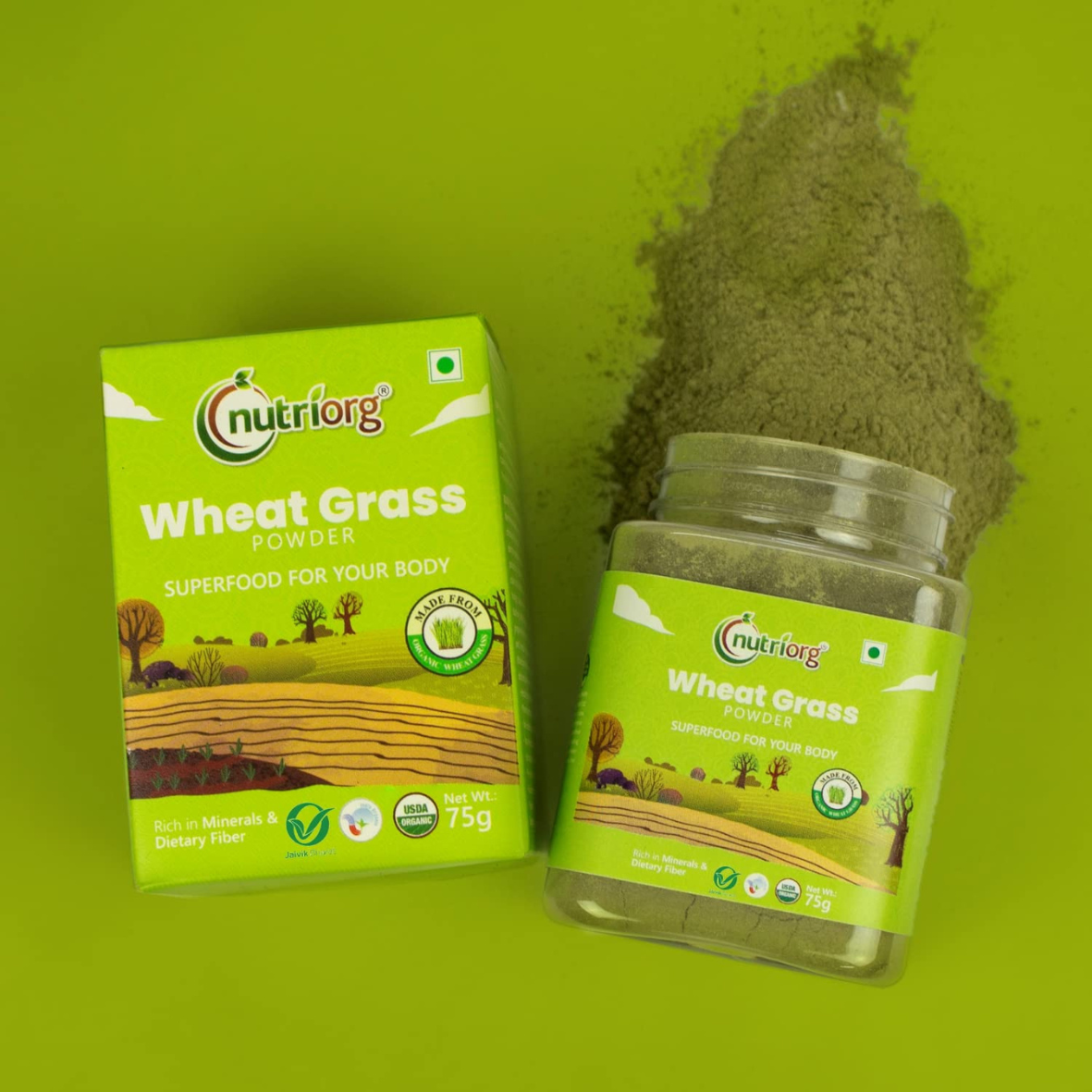 Nutriorg Certified Organic Wheatgrass powder 75g