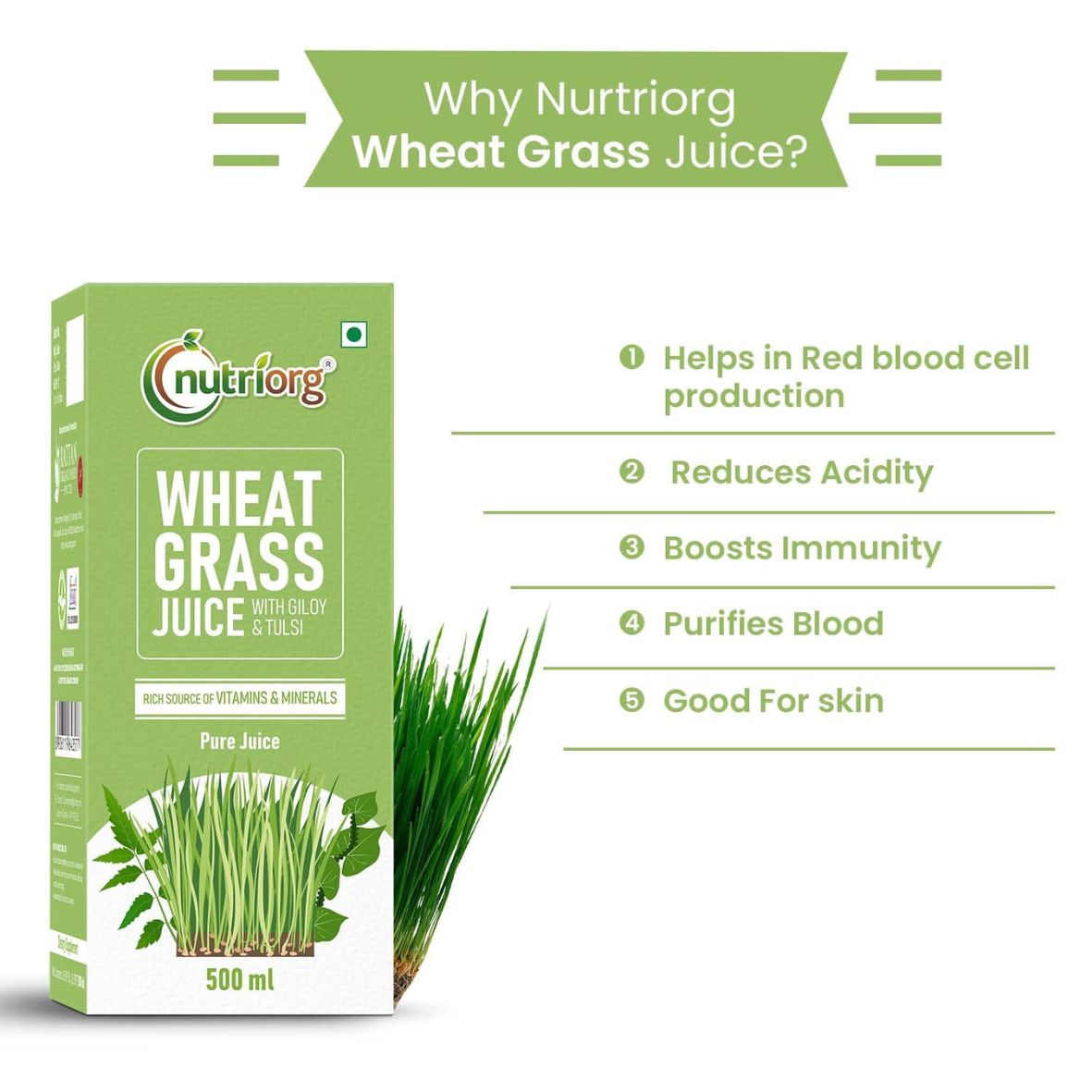 Nutriorg Wheatgrass Juice 500ml