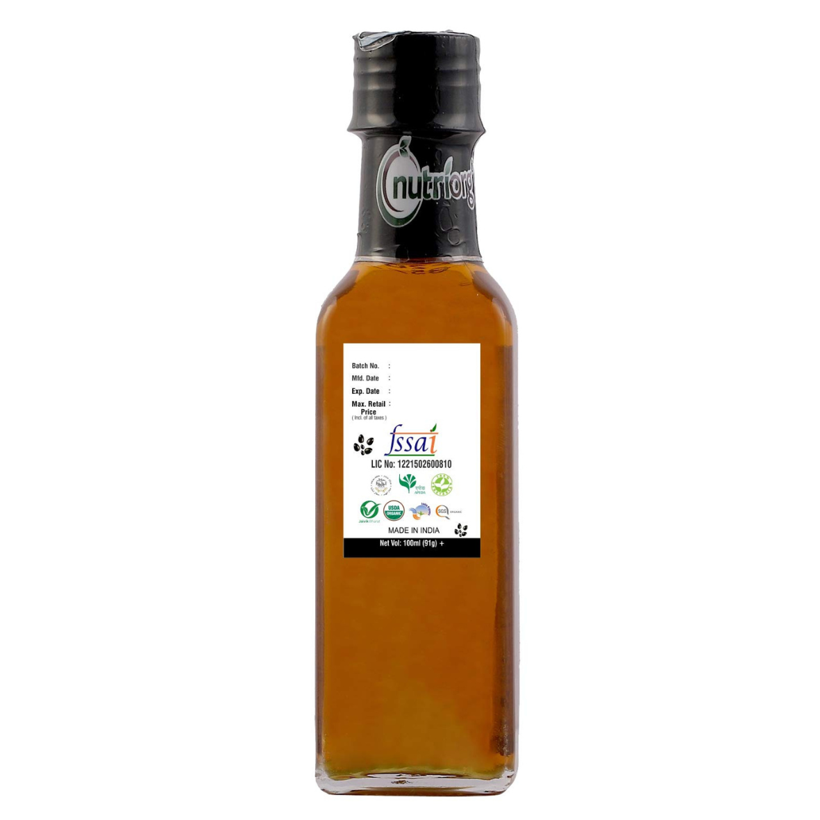 Nutriorg Certified Organic Black Seed Oil 100ml