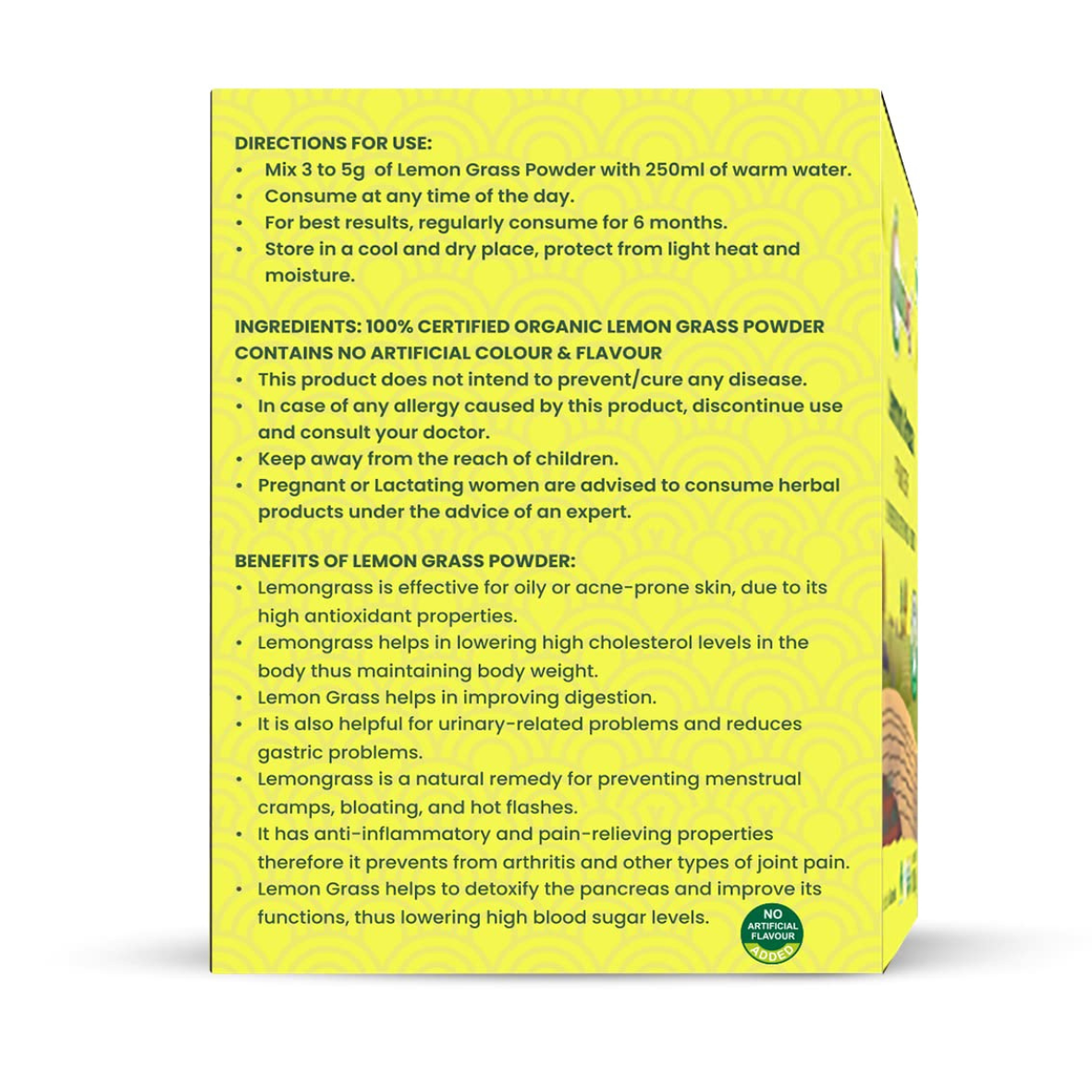 Nutriorg Lemon Grass Powder 100g