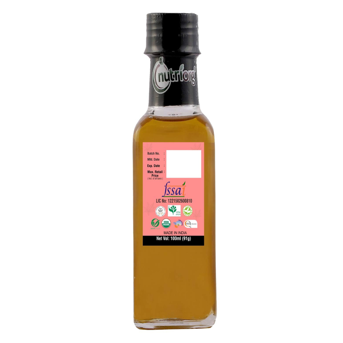 Nutriorg Certified Organic Castor Oil 100ml