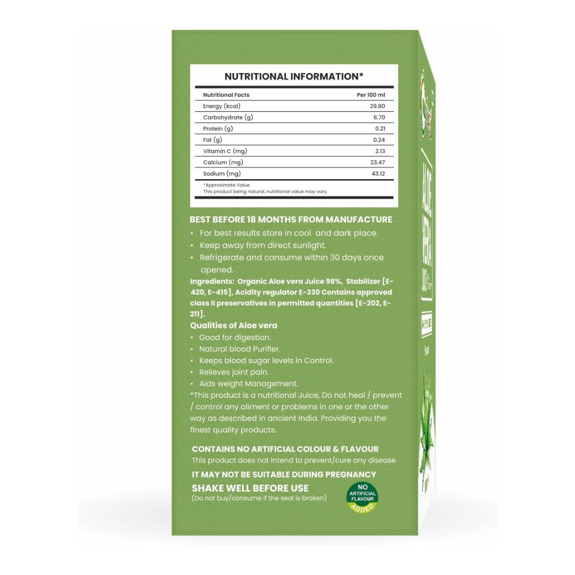 Nutriorg Aloe vera Juice 1000 ml