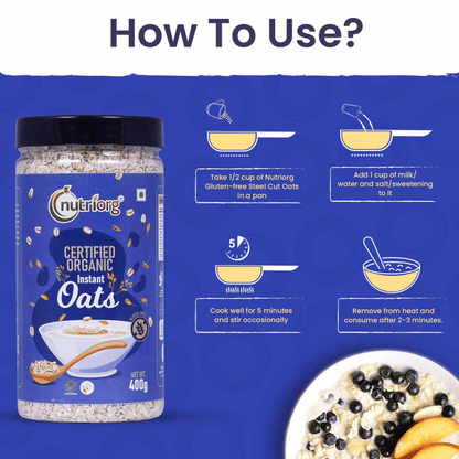 Nutriorg Certified Organic Instant Oats 400g