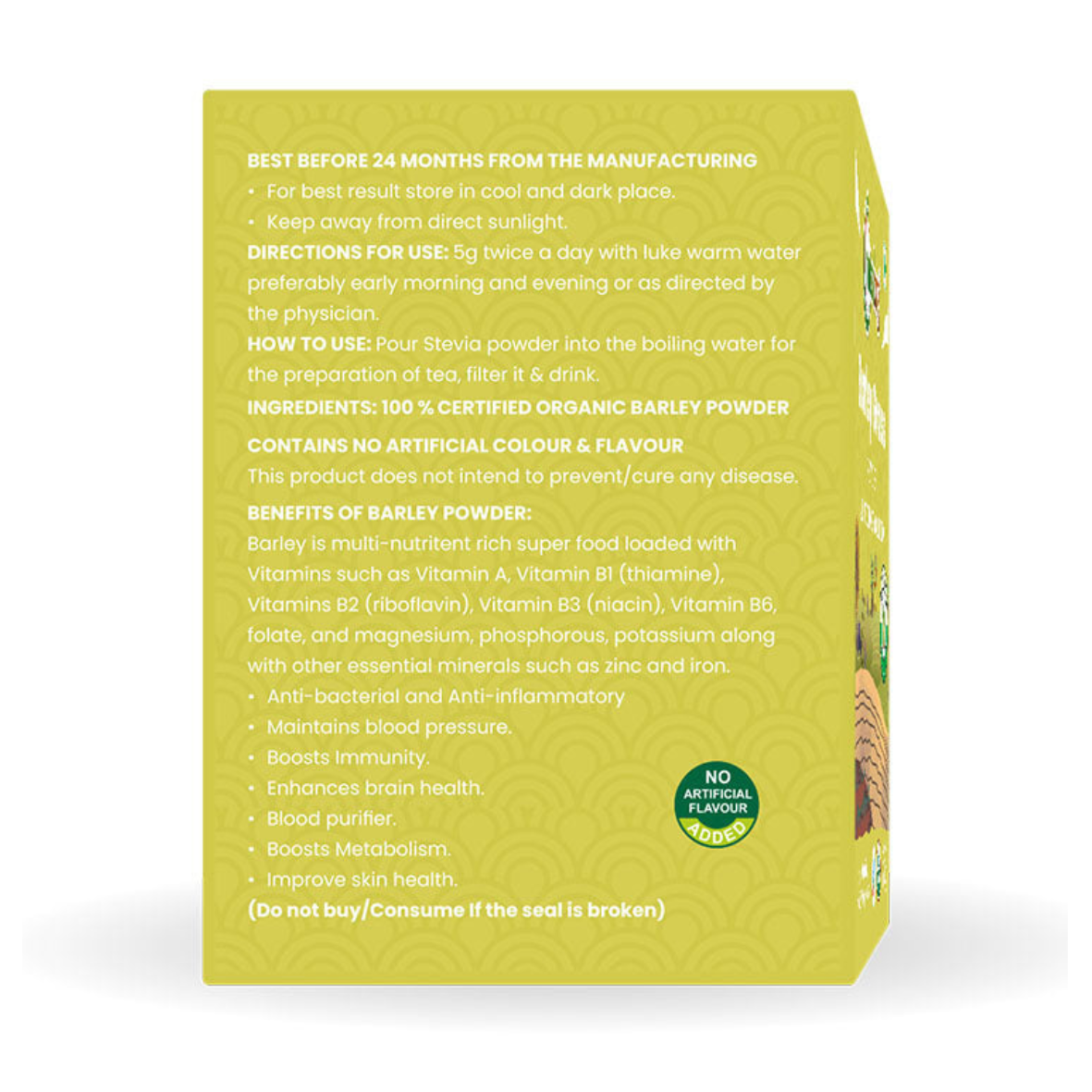 Nutriorg Certified Organic Barley Powder 75g