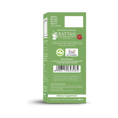 Nutriorg Natural Aloe Vera Juice-500ml