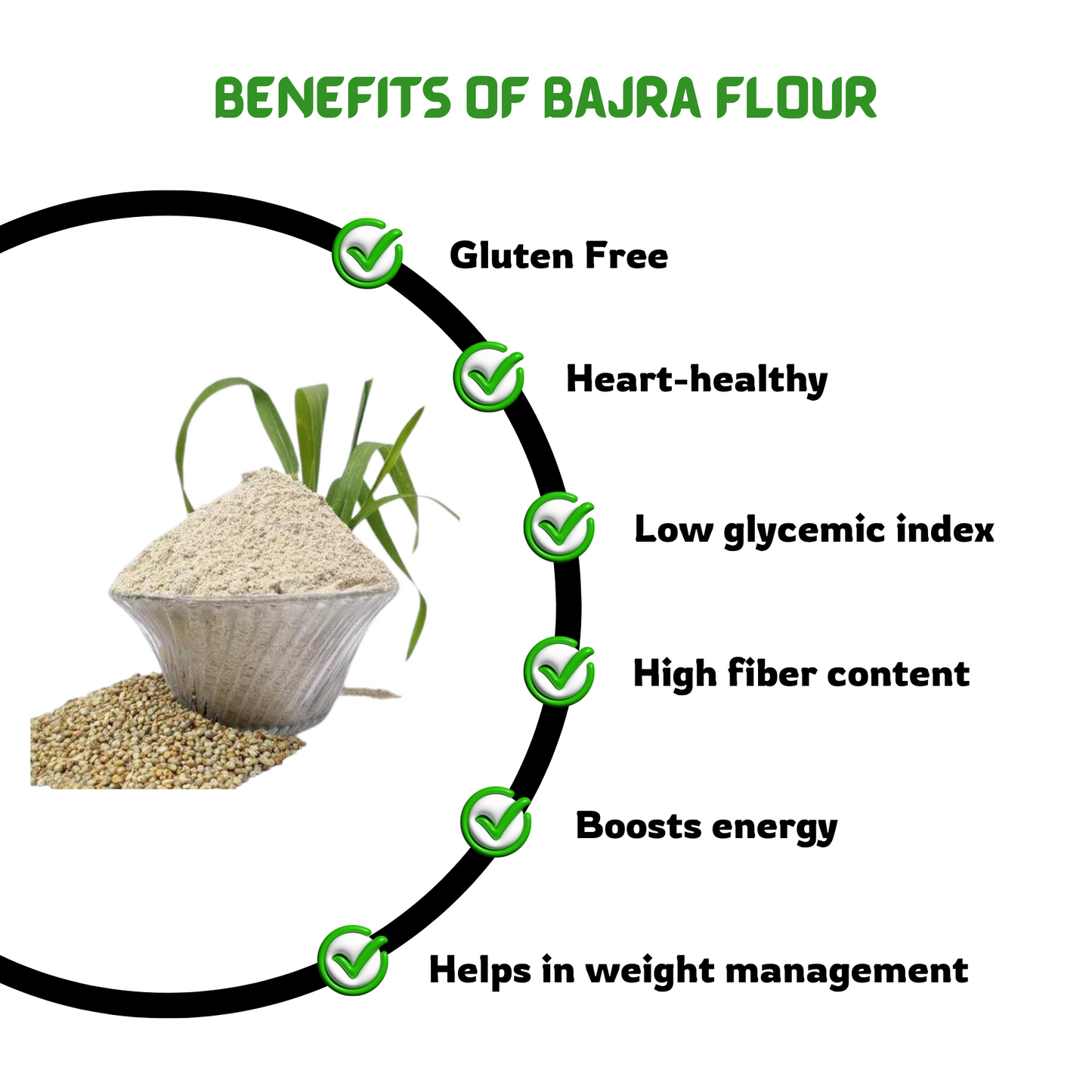 Organic Bajra Flour 500gm