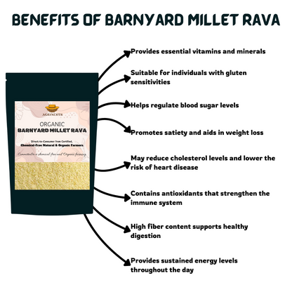 Organic Barnyard Millet Rava 500gm