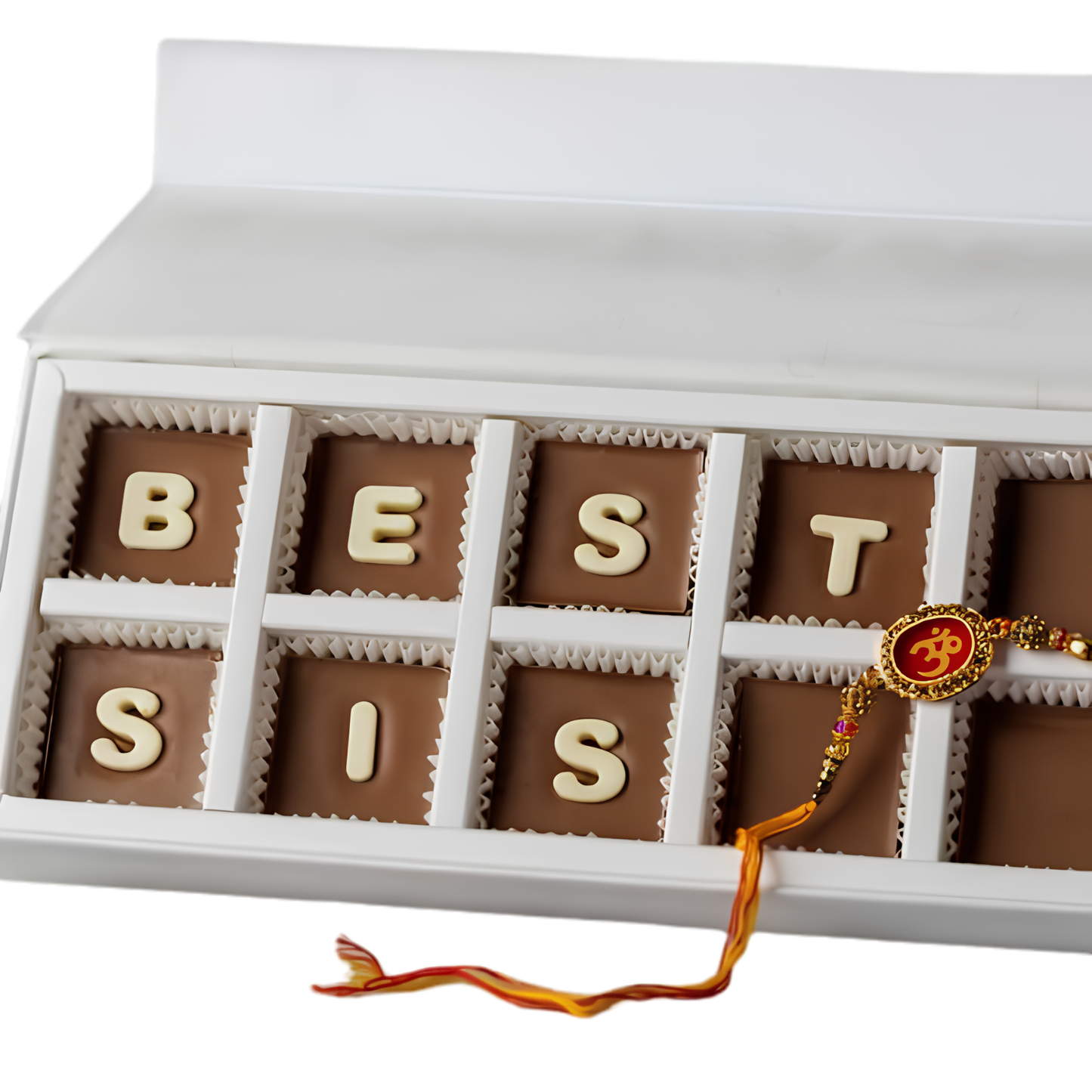 Best Sis Chocolate 10pcs with Rakhi by Agrinests